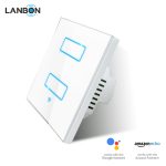 Lanbon - dotykový vypínač s WiFi, séria L6 – dva okruhy, biely