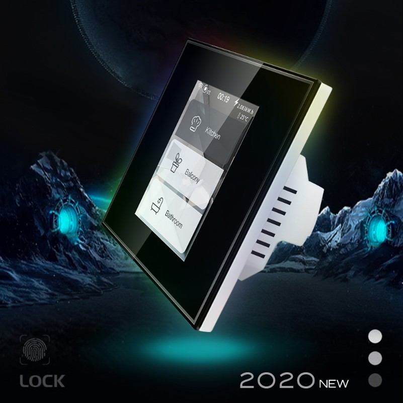 2020 Lanbon NEW wifi smart switch with LCD 6 model in one smart switch L8