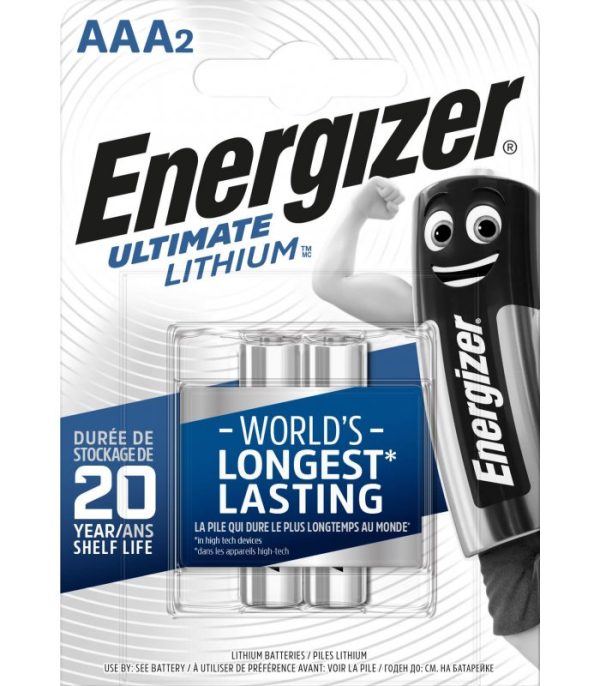 Energizer AAA-LR03 lítiová batéria, 1,5V, 2ks
