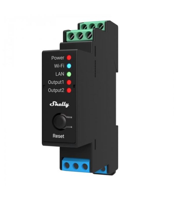 image-Shelly Pro 2PM - spínací modul s meraním spotreby 2x 16A (LAN, WiFi, Bluetooth)