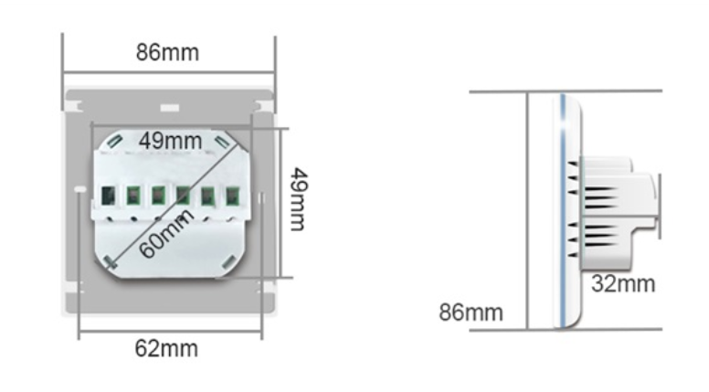 Lanbon L8 dotykový termostat na elektrické podlahové vykurovanie s displejom, biely 1