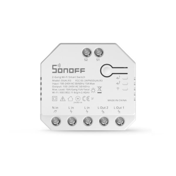 Sonoff Dual R3, dvojkanálový WiFi spínač s meraním spotreby - 02