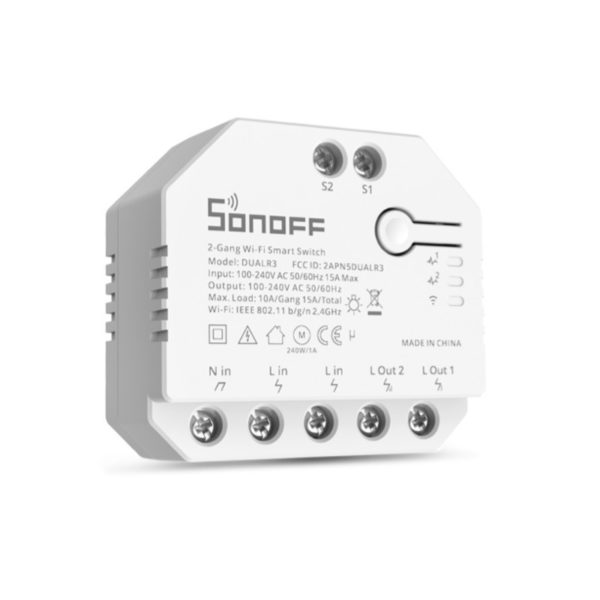 Sonoff Dual R3, dvojkanálový WiFi spínač s meraním spotreby - 03