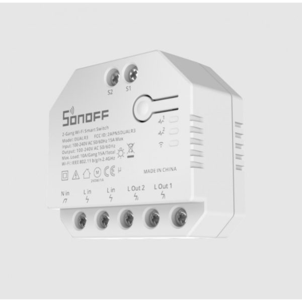 Sonoff Dual R3, dvojkanálový WiFi spínač s meraním spotreby - 06