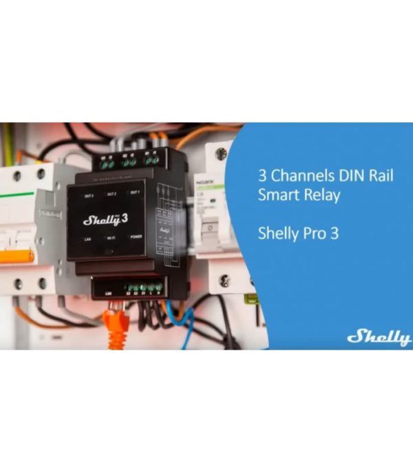 image-Shelly Pro 3 - spínací modul 3x 16A (LAN, WiFi, Bluetooth)