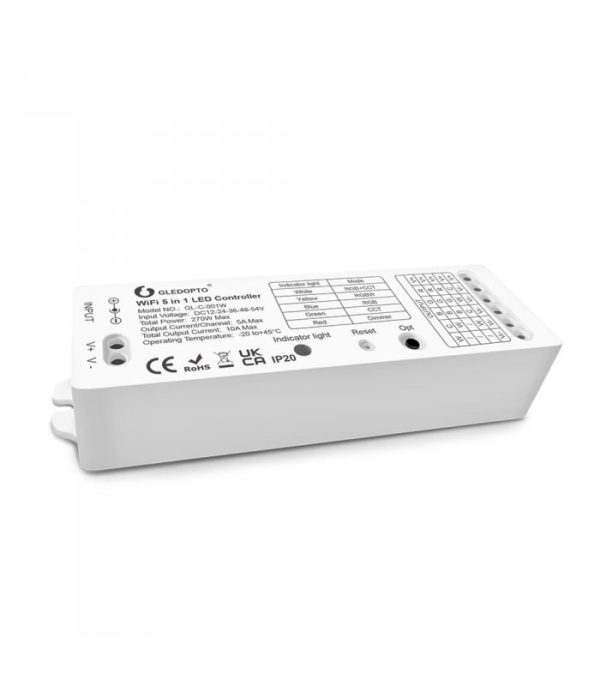 image-GLEDOPTO WiFi 5-in-1 LED controller powered by Tuya (GL-C-001W)