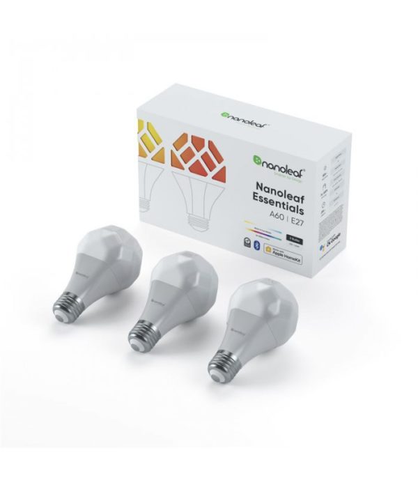 image-Nanoleaf Essentials Smart A19 Bulb, E27 3 Pack