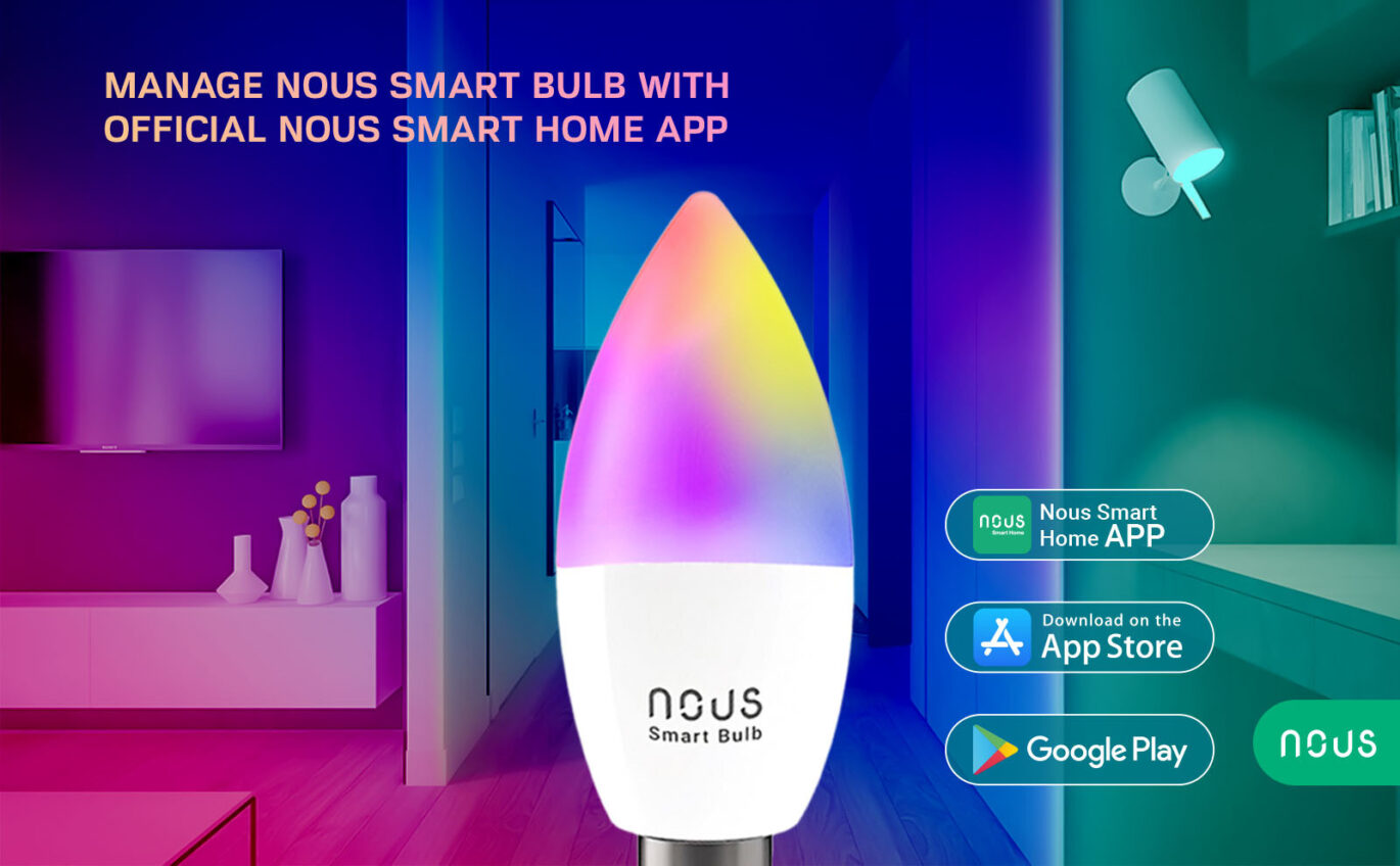 Nous P4 WiFi Smart Žiarovka RGB E14 Tuya 3