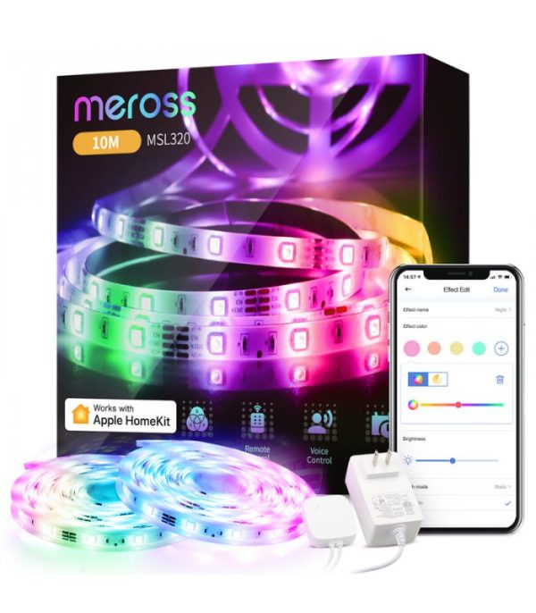 image-Meross Smart Wi-Fi LED pás RGB 2x5m, MSL320HK (EU verzia)