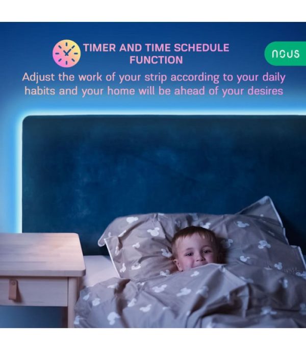 image-Nous F1 WiFi Smart RGB LED Pás 5m Tuya