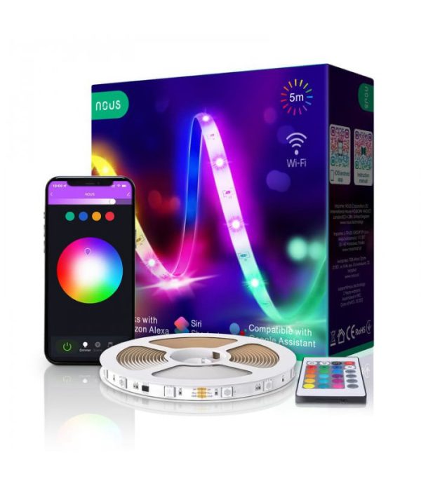 image-Nous F1 WiFi Smart RGB LED Pás 5m Tuya