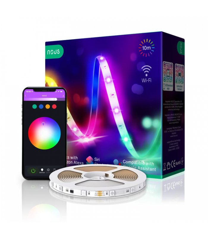 image-Nous F2 WiFi Smart RGB LED Pás 10m Tuya
