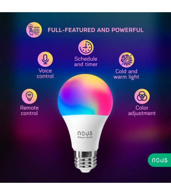 image-Nous P3 WiFi Smart Žiarovka RGB E27 Tuya