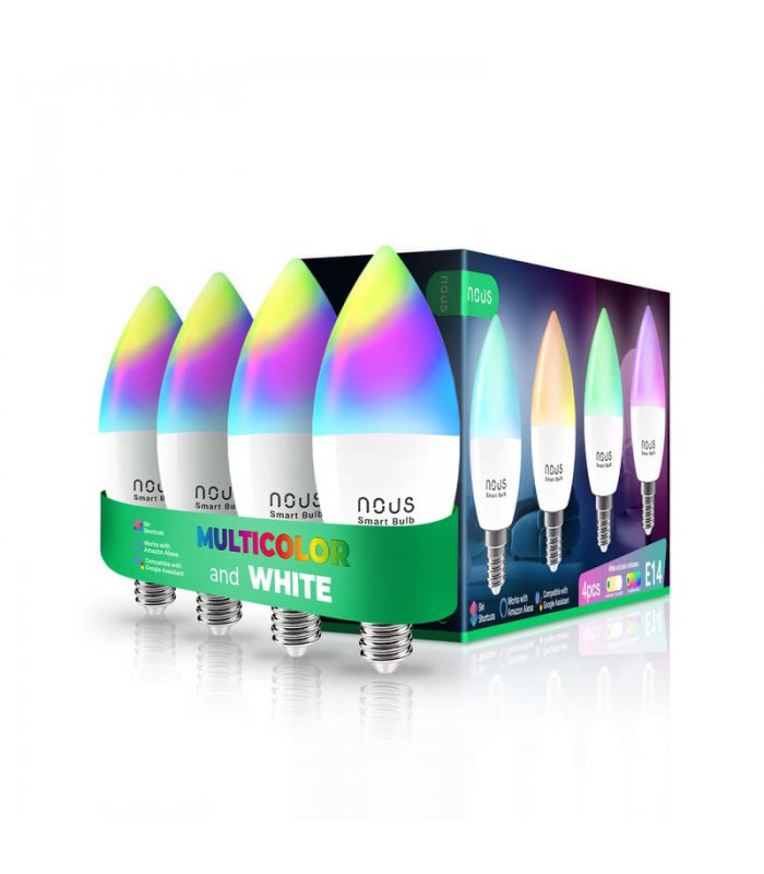 image-Nous P4 WiFi Smart Žiarovka RGB E14 Tuya (4 kusy)