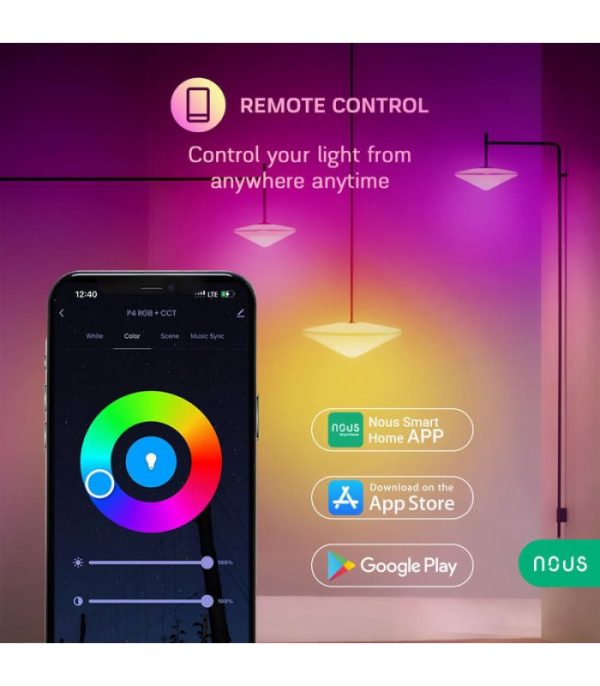 image-Nous P4 WiFi Smart Žiarovka RGB E14 Tuya