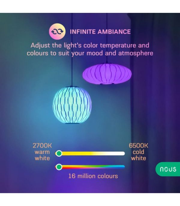 image-Nous P8 WiFi Smart Žiarovka RGB GU10 Tuya (2 kusy)