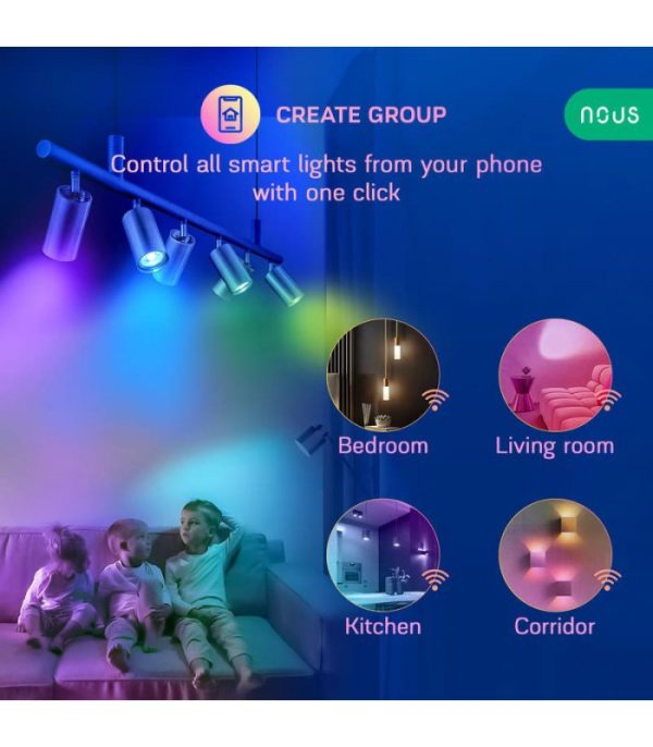 image-Nous P8 WiFi Smart Žiarovka RGB GU10 Tuya (2 kusy)